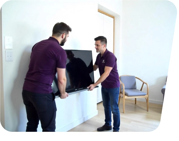 Movers carrying a box