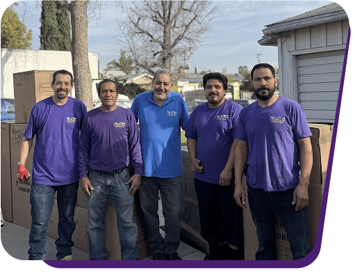 Movers carrying a box