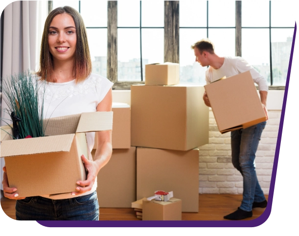 Movers carrying a box